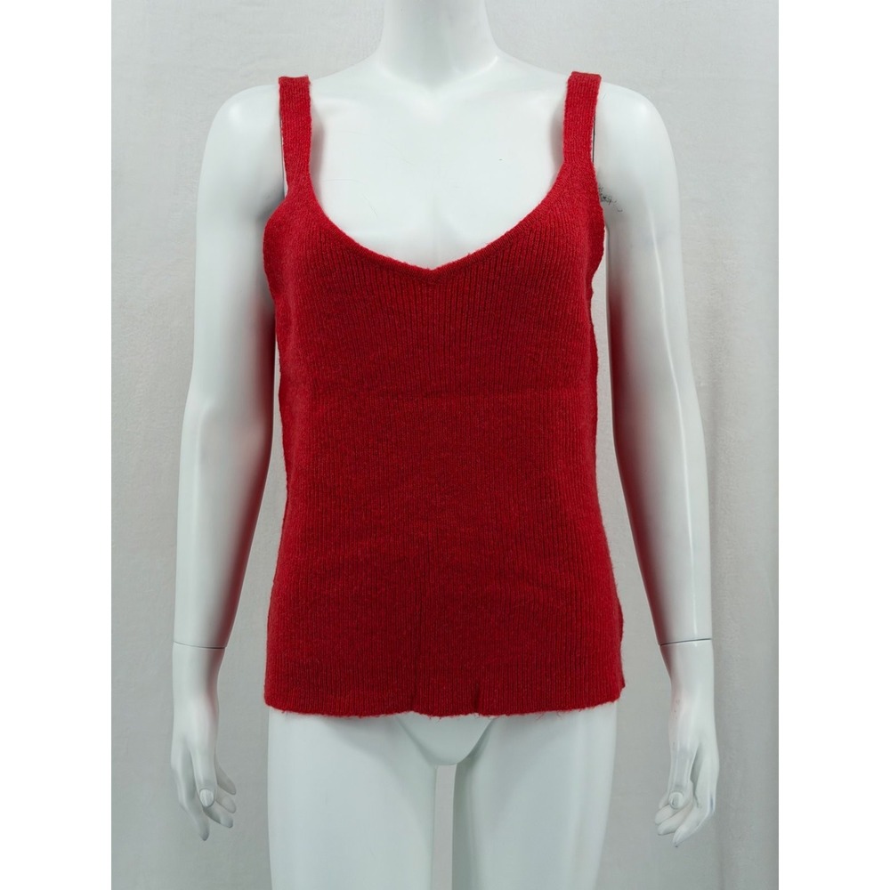 Lilly Pulitzer Sweater Womens XL Leonette Amaryllis Red Knit Shell Tank Festive